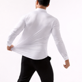 AeroFlex™ Ultra Stretch Dress Shirt - Frosty White