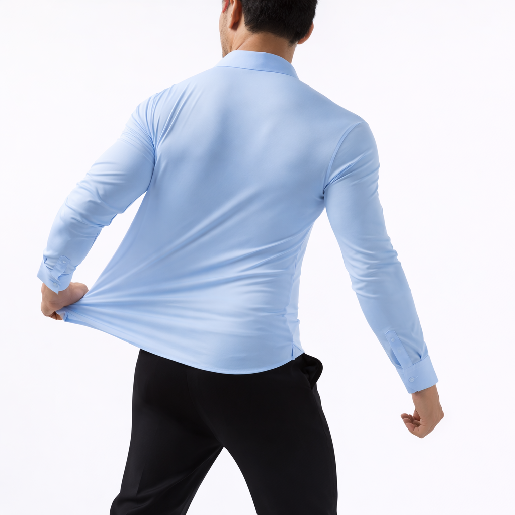 AeroFlex™ Ultra Stretch Dress Shirt – Sky Blue